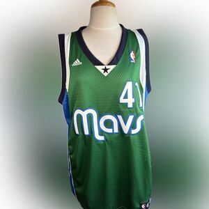 🔥NEW🔥 Adidas NBA Mavs 41 Nowitzki Tall + 2